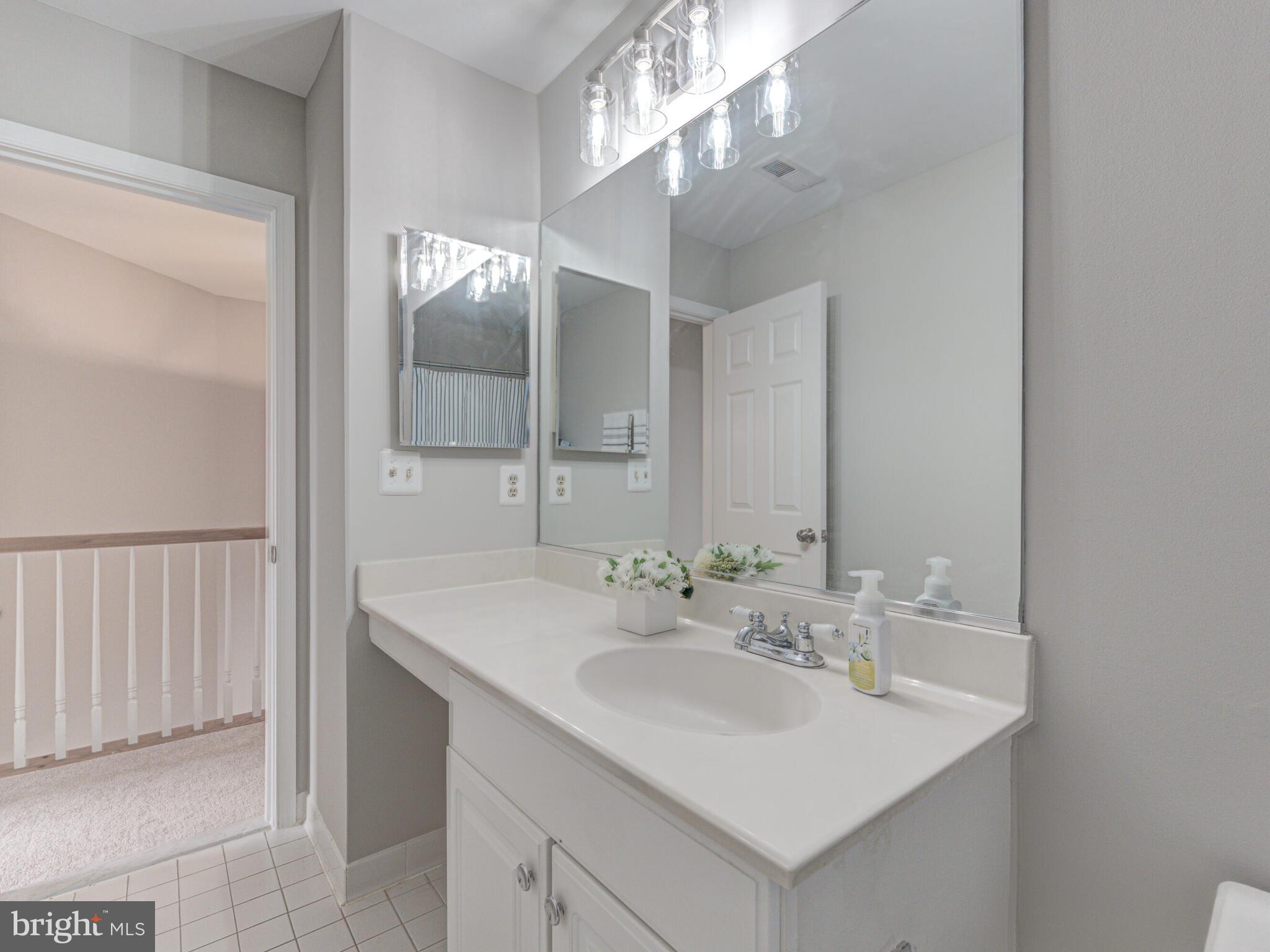 21140 Dray Terrace Ashburn, VA 20147 - Photo 38 of 59 Hall Bath w/Oversized Vanity & New Lighting