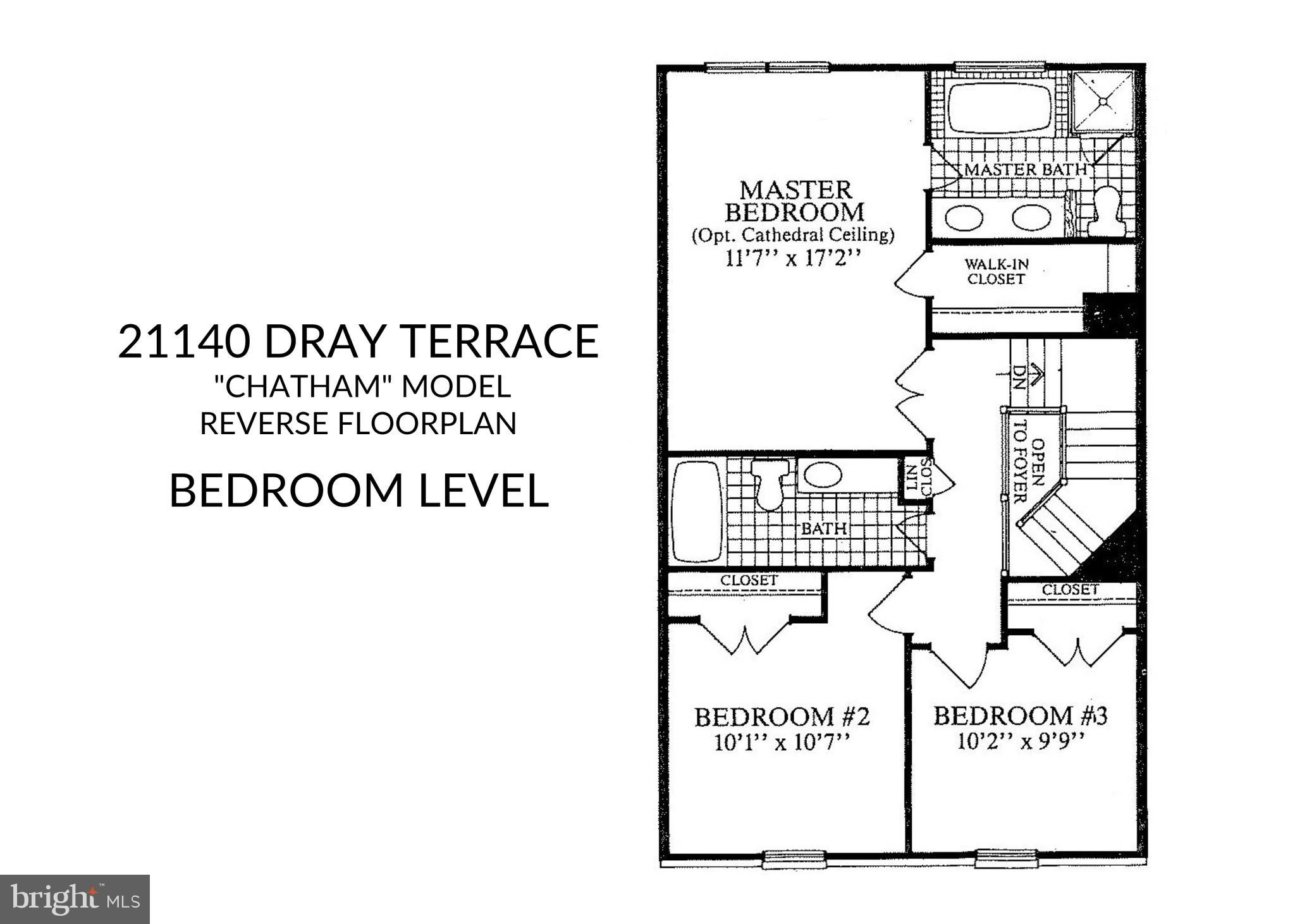 21140 Dray Terrace Ashburn, VA 20147 - Photo 58 of 59 Bedroom Level Floorplan