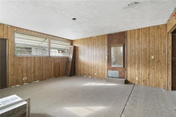 a view of a hallway with closet