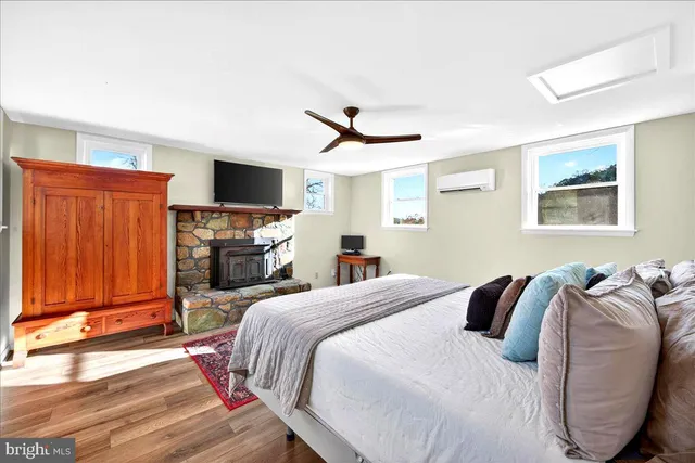 a living room filled with furniture and a potted plant