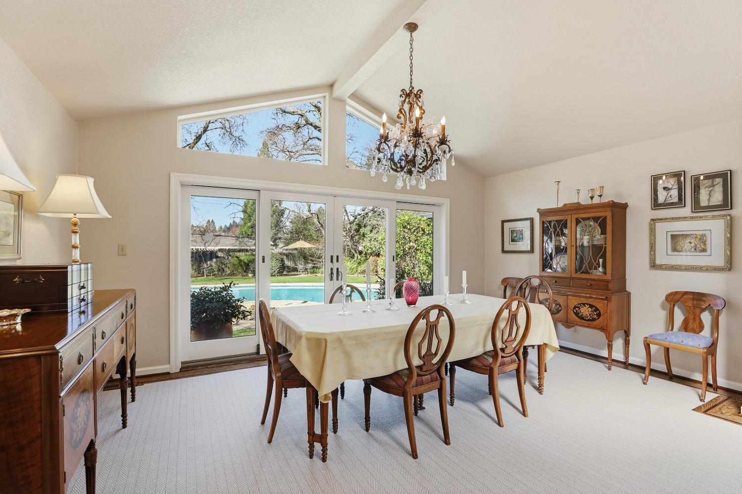 1625 Gary Way Carmichael, CA 95608 - Photo 38 of 49 a view of a dining room with furniture window and outside view