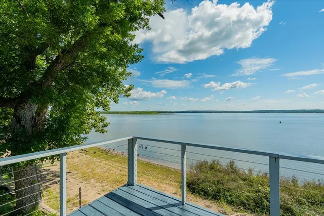a view of ocean from a balcony