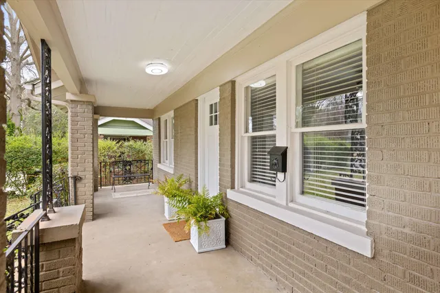 a view of a entryway door front of house