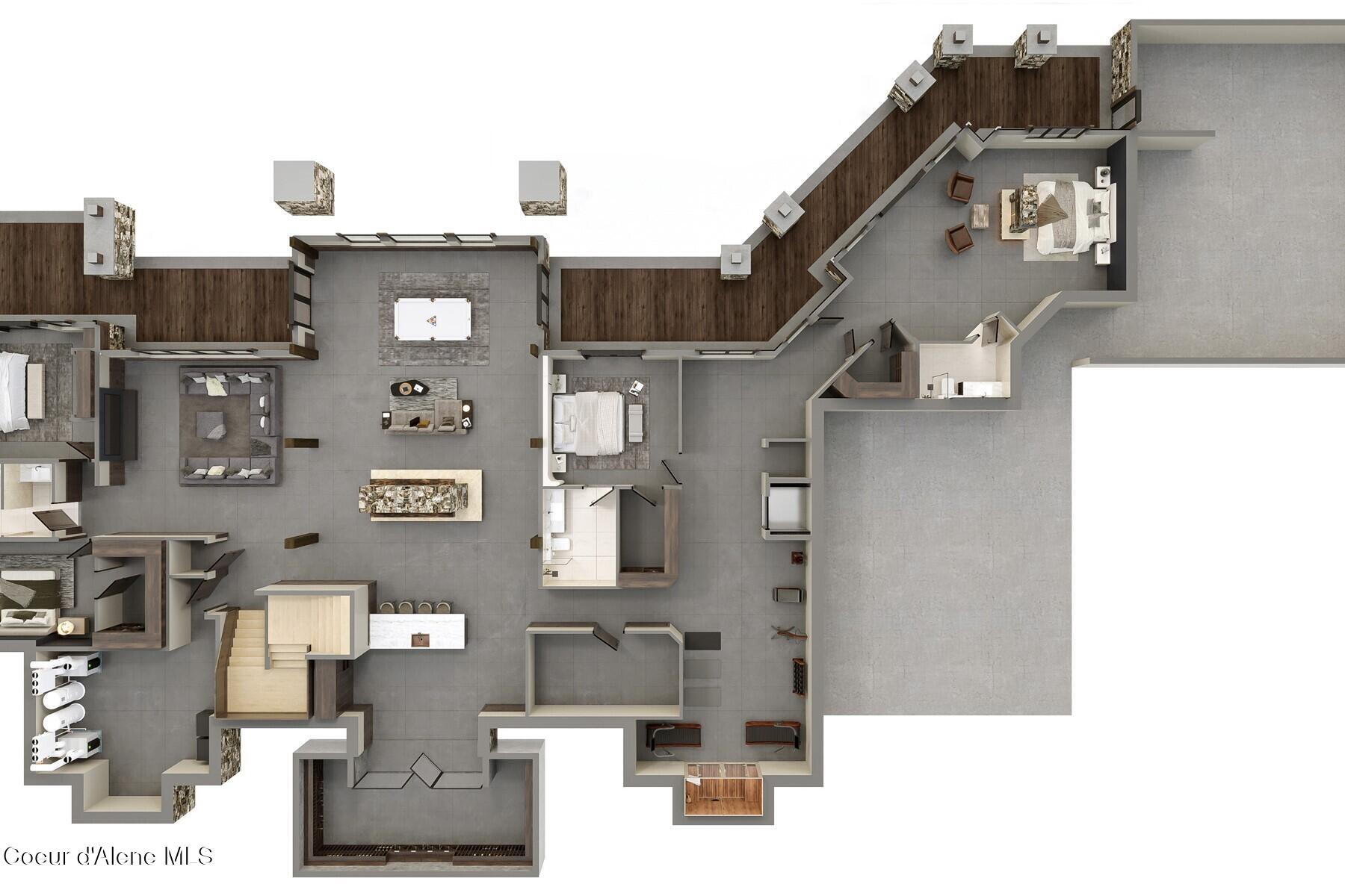 4579 East Plum Road Coeur D'Alene, ID 83814 - Photo 22 of 23 Talis Lower Floor Layout