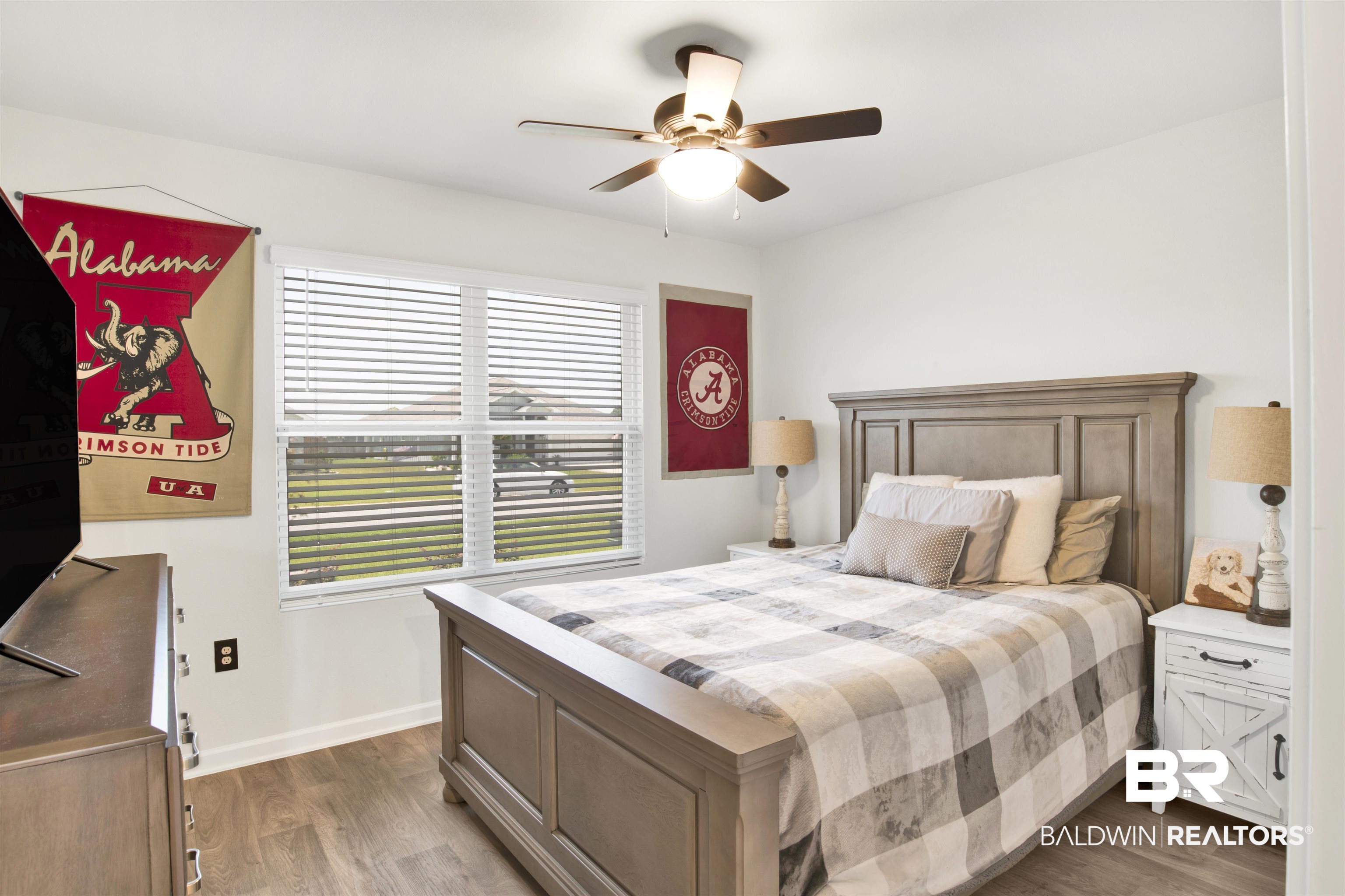 14731 Forsythia Loop Silverhill, AL 36576 - Photo 13 of 25 Bedroom with wood-type flooring and ceiling fan