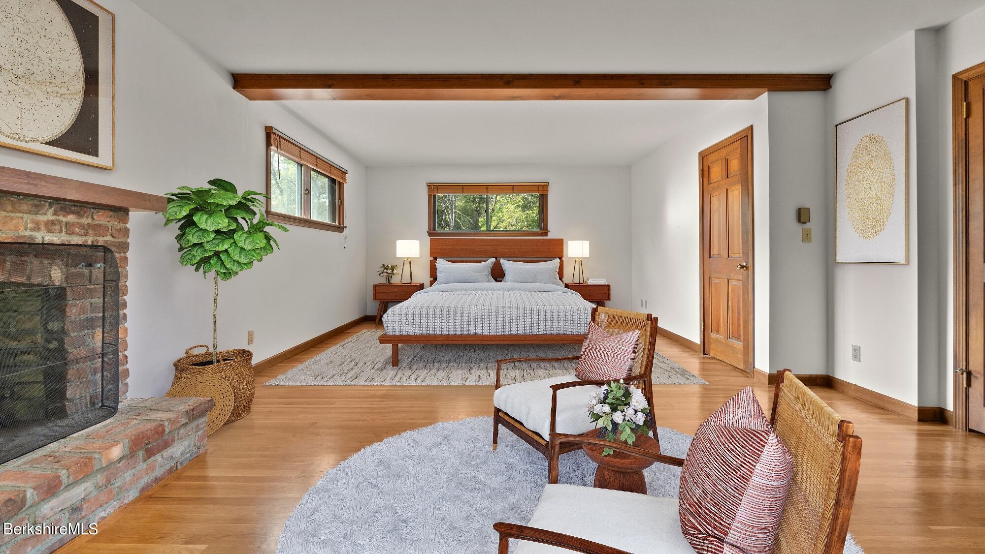3 Yale Hill Road Stockbridge, MA 01262 - Photo 20 of 32 Bedroom 1 (virtually staged)