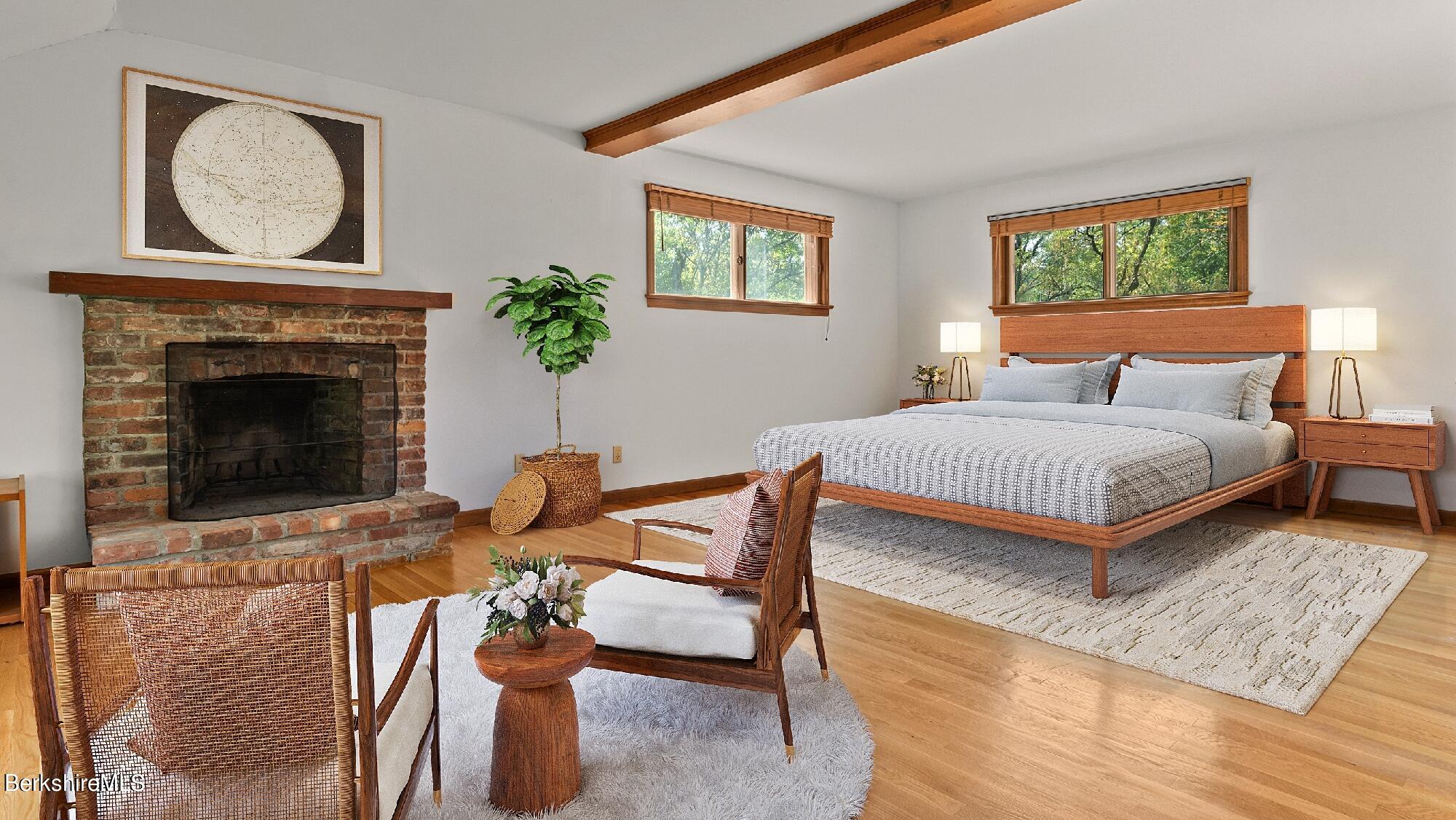 3 Yale Hill Road Stockbridge, MA 01262 - Photo 22 of 32 Bedroom 1 (virtually staged)