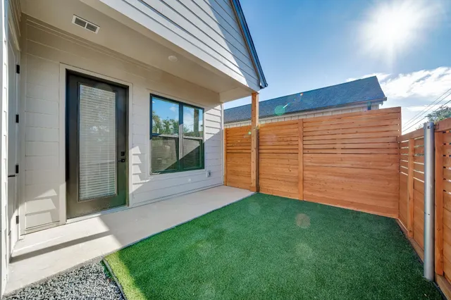 a view of a backyard with a garden