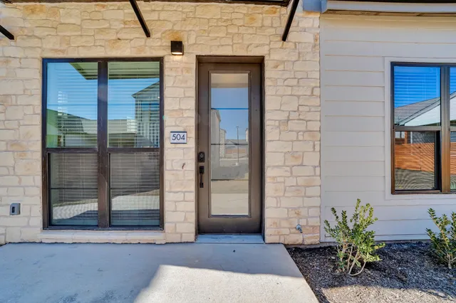 a view of front door of house