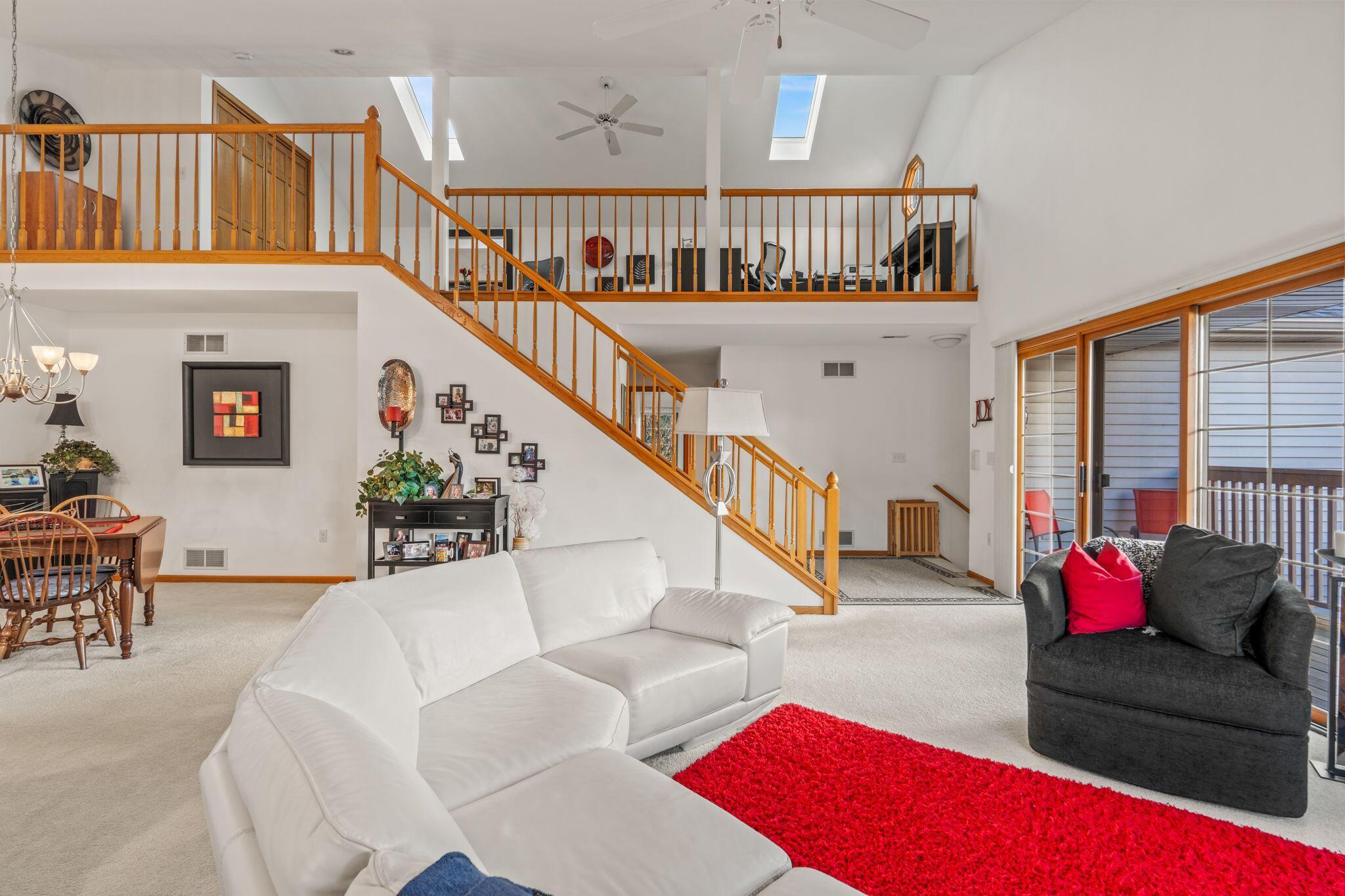 2215 Circle Ridge, Unit D Delafield, WI 53018 - Photo 4 of 26 Living Room looking over Loft