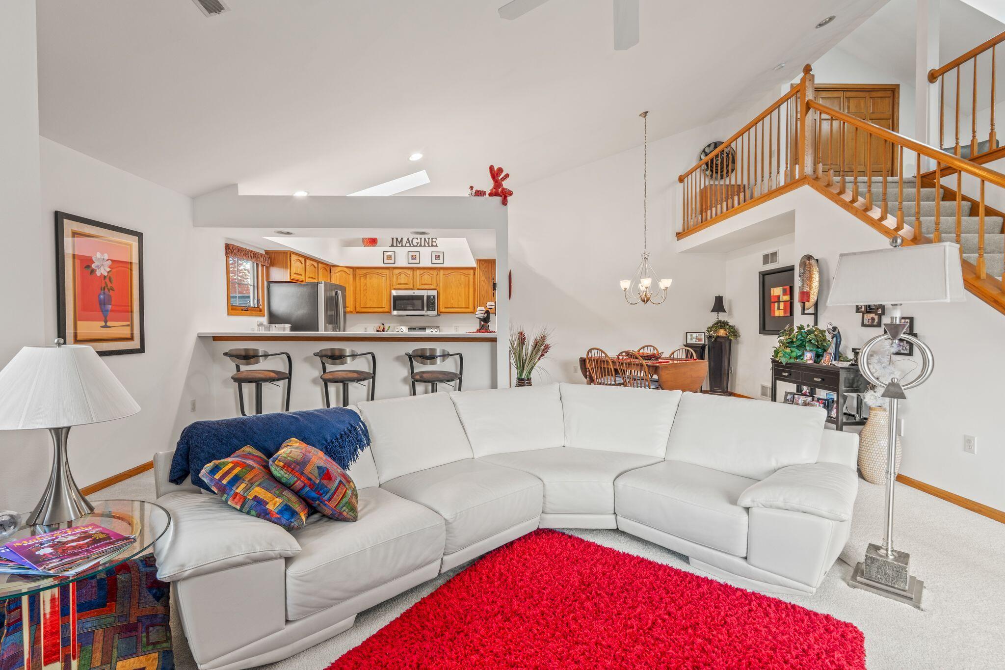 2215 Circle Ridge, Unit D Delafield, WI 53018 - Photo 5 of 26 Living Room looking to Kitchen & Dining