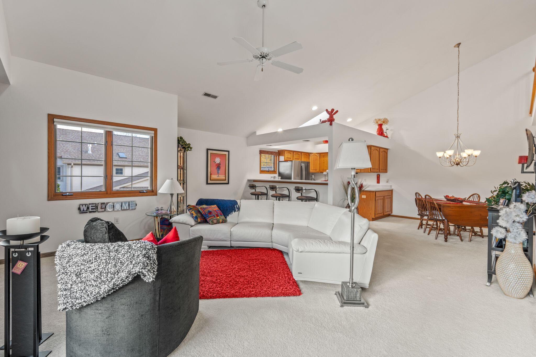2215 Circle Ridge, Unit D Delafield, WI 53018 - Photo 7 of 26 Living Room looking to Kitchen & Dining