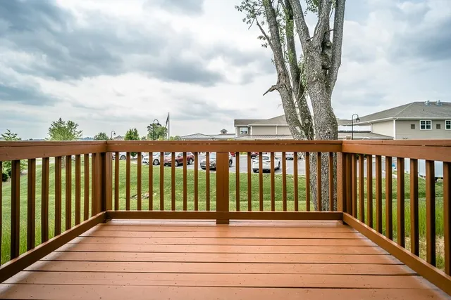 a view of deck with a yard
