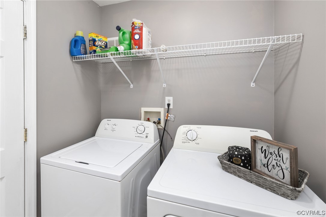 6425 Poplar Road Quinton, VA 23141 - Photo 23 of 43 Laundry room featuring separate washer and dryer