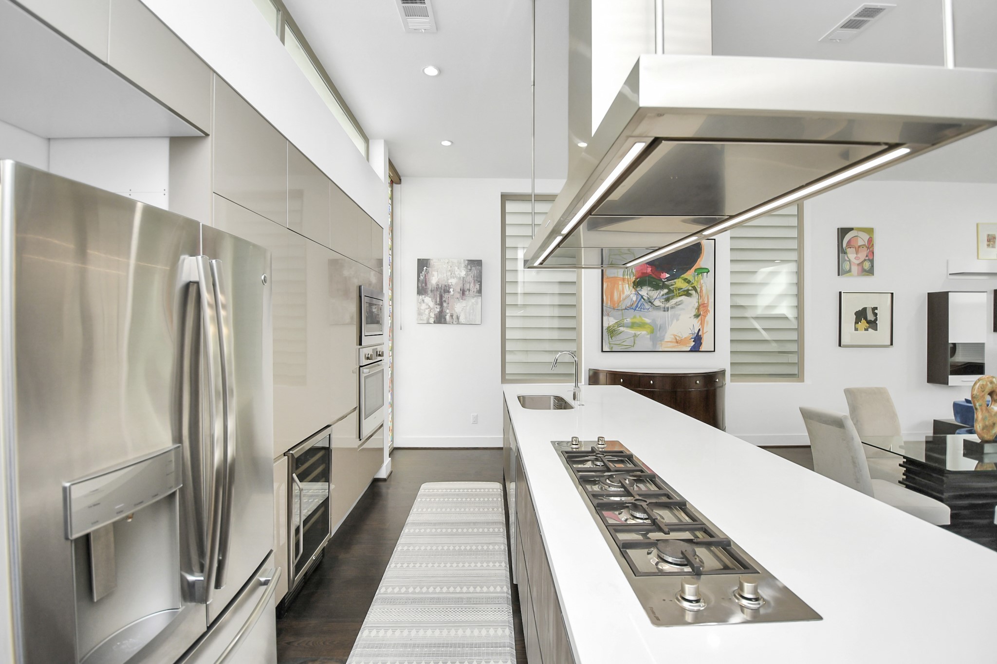 4722 Austin Street Houston, TX 77004 - Photo 14 of 38 a large white kitchen with a large window