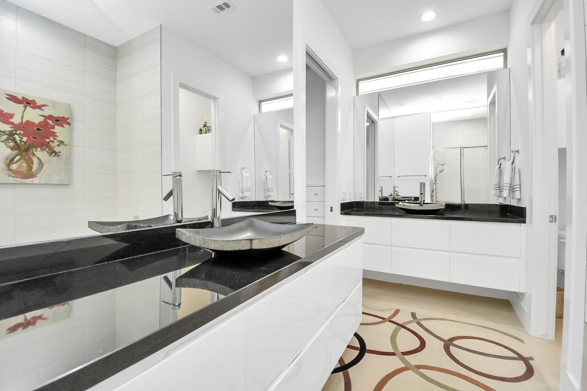 4722 Austin Street Houston, TX 77004 - Photo 31 of 48 Floating double vanities with granite countertops.