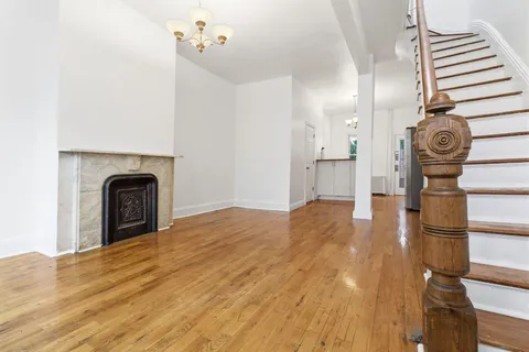 a view of a livingroom with a fireplace