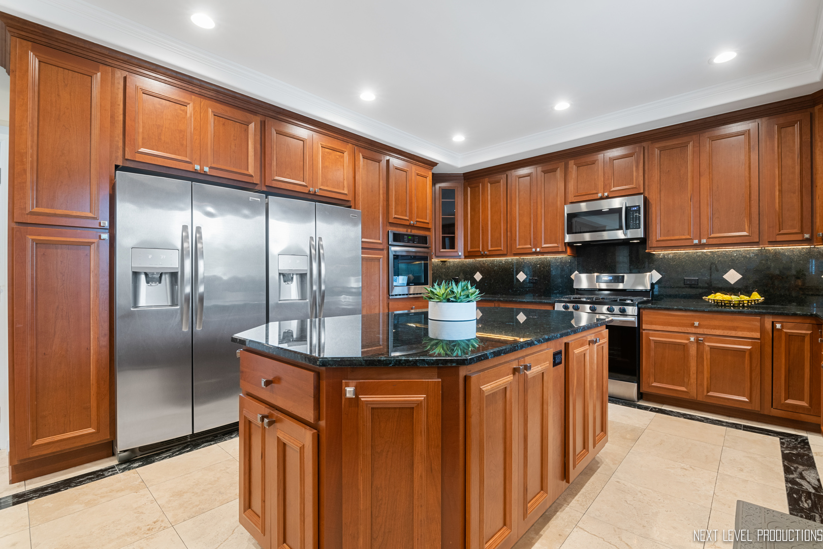 115 Birch Avenue Lake Bluff, IL 60044 - Photo 12 of 39 a kitchen with stainless steel appliances granite countertop a refrigerator a stove a sink and dishwasher