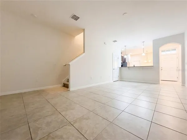 a view of a kitchen with a sink