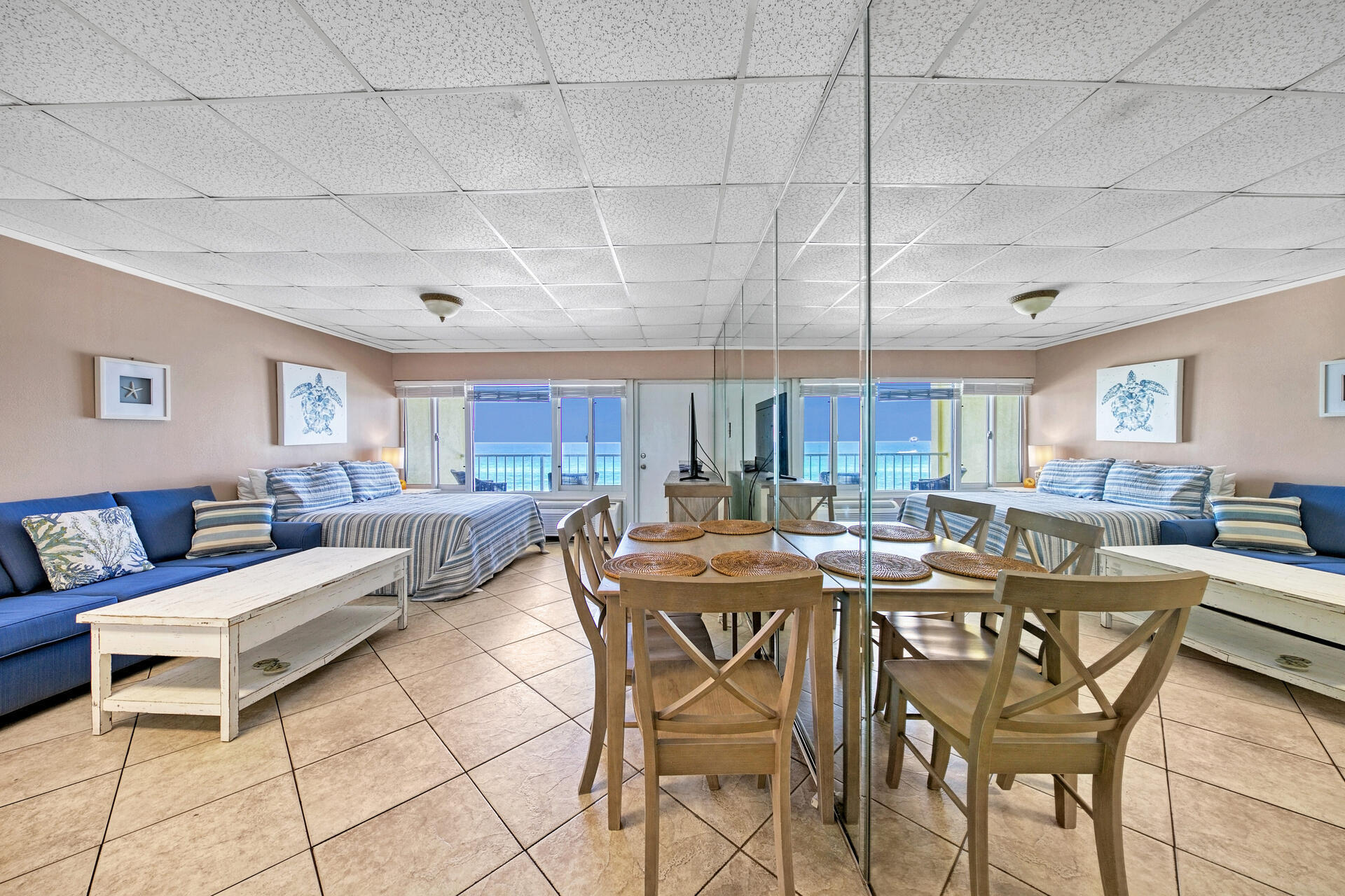 15413 Front Beach Road, Unit 505 Panama City Beach, FL 32413 - Photo 11 of 28 a view of a dining room kitchen and livingroom