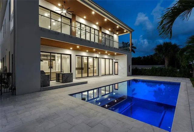 a view of a house with lake view