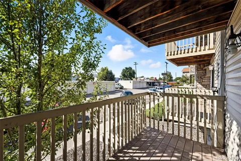 a view of city from a balcony