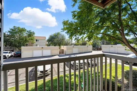 a view of a balcony with lake view
