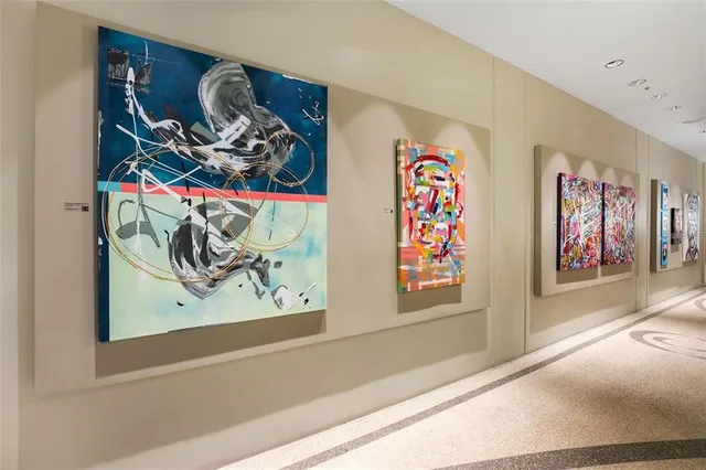 a view of a livingroom with furniture