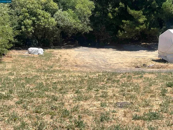 a view of a backyard of the house