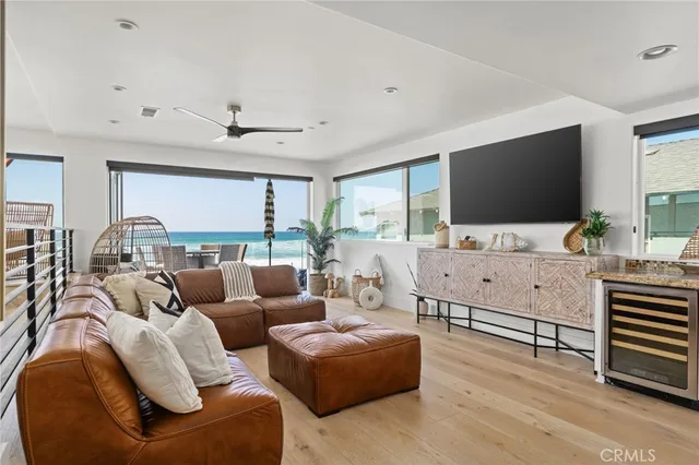 a view of a terrace with furniture