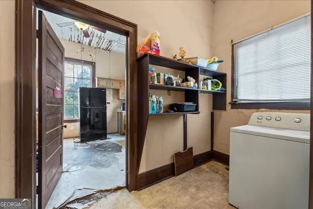 a view of storage and utility room