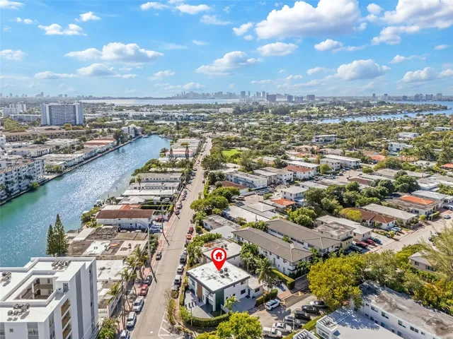 an aerial view of a city