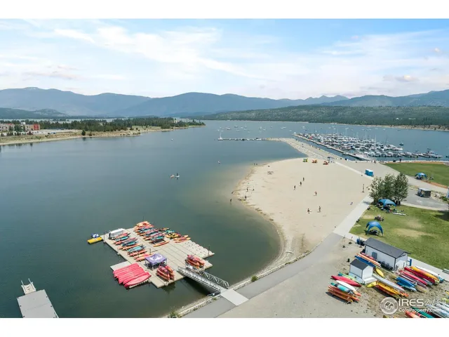 a view of a lake with a mountain
