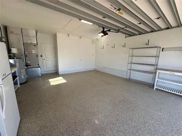 a view of a room with stairs