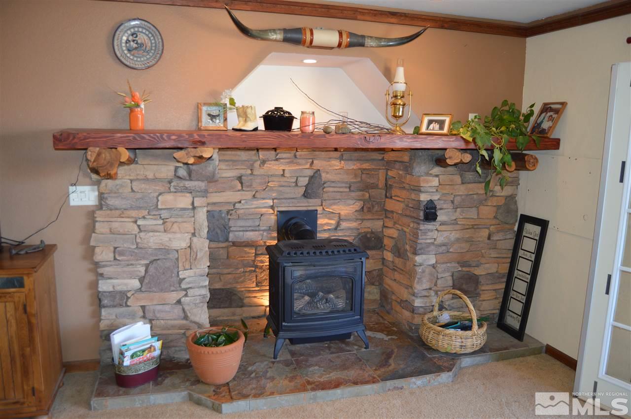 5860 Quaking Aspen Road Reno, NV 89510 - Photo 11 of 25 a view of a fireplace with potted plants