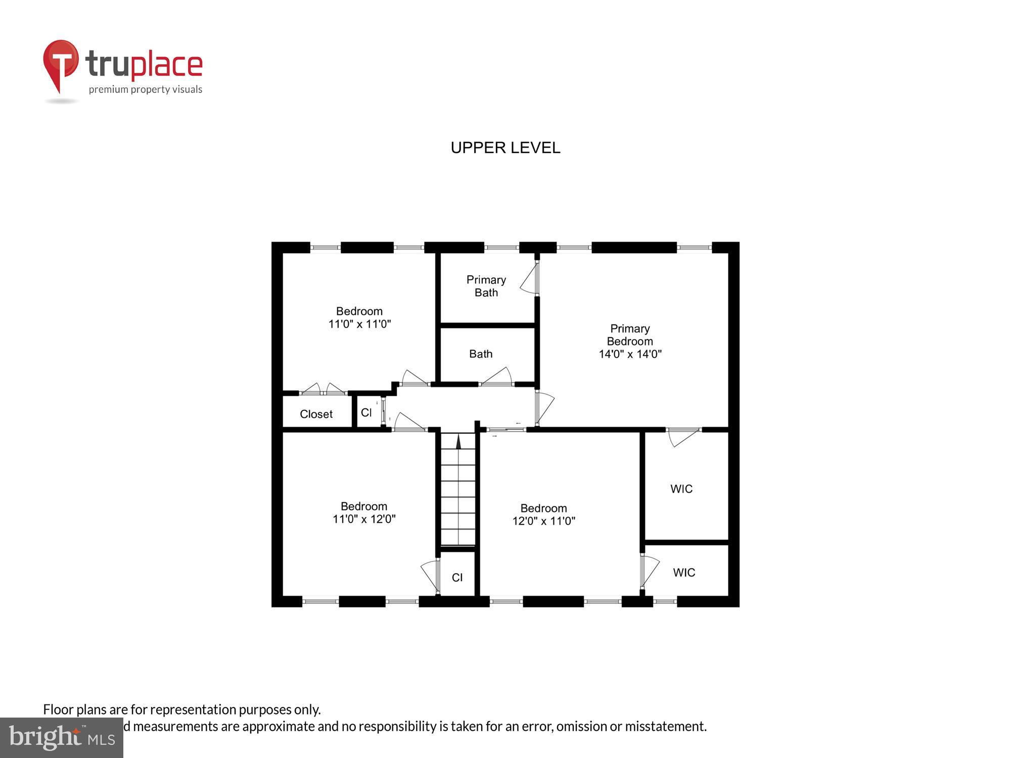 12243 St James Road Potomac, MD 20854 - Photo 68 of 68 Upper Level (Labels & Measurements)