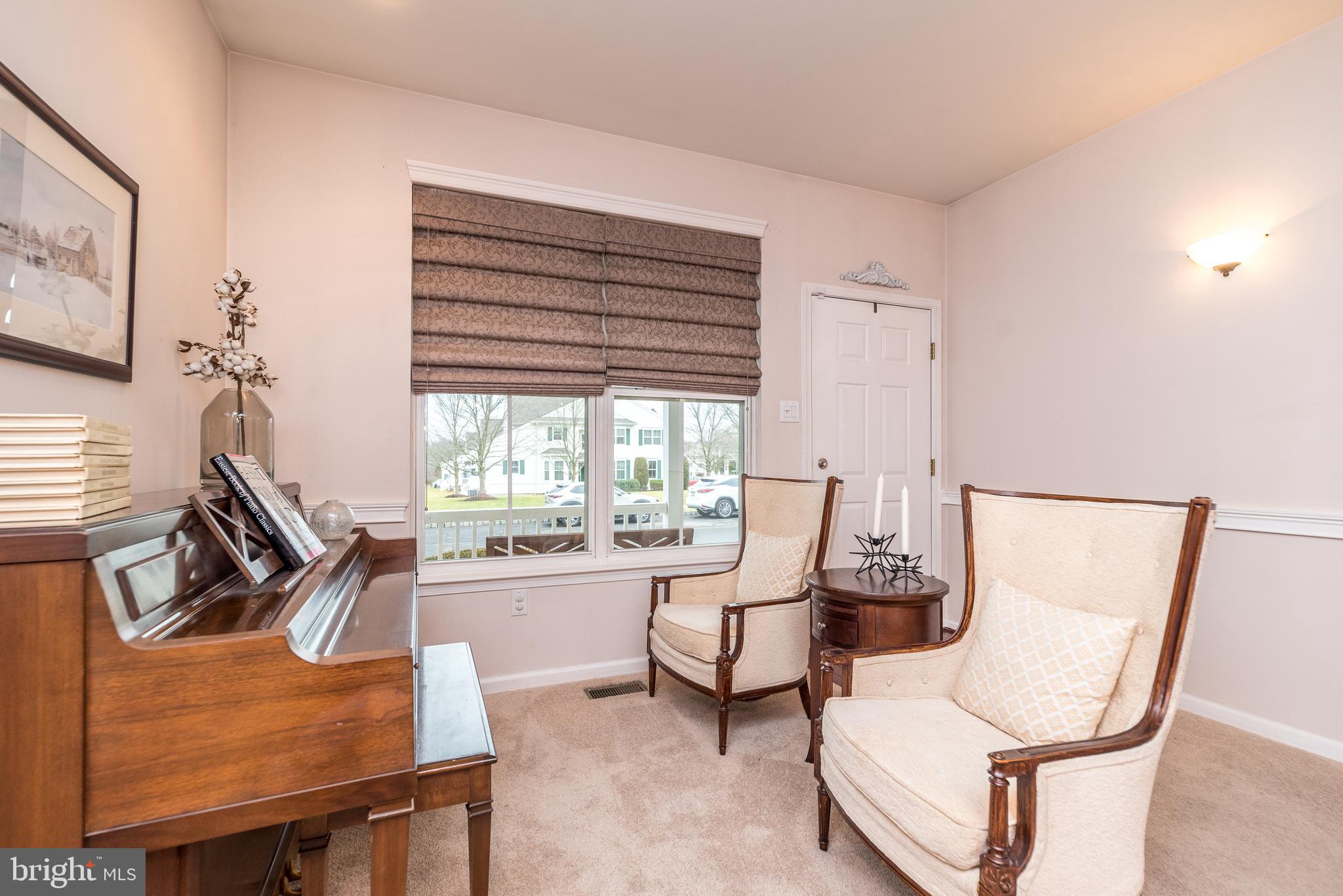 Natural light enters through the double windows