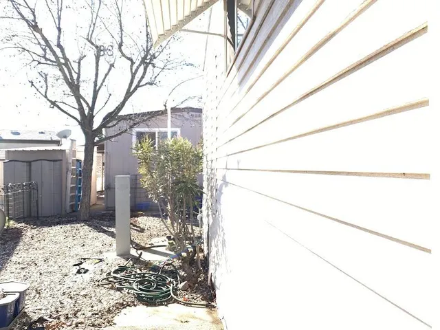 a backyard of a house