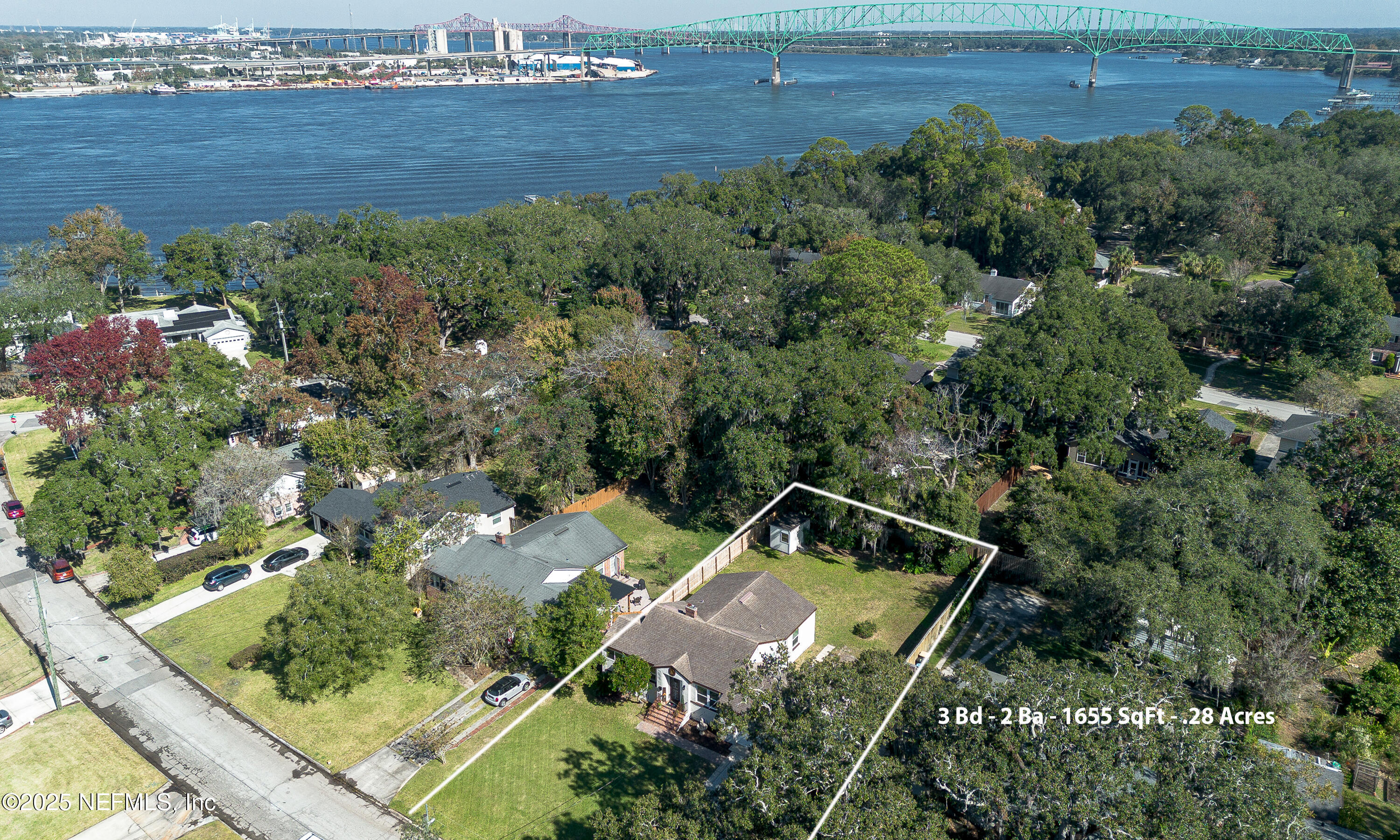 1153 Monticello Road Jacksonville, FL 32207 - Photo 28 of 37 an aerial view of a house with a yard