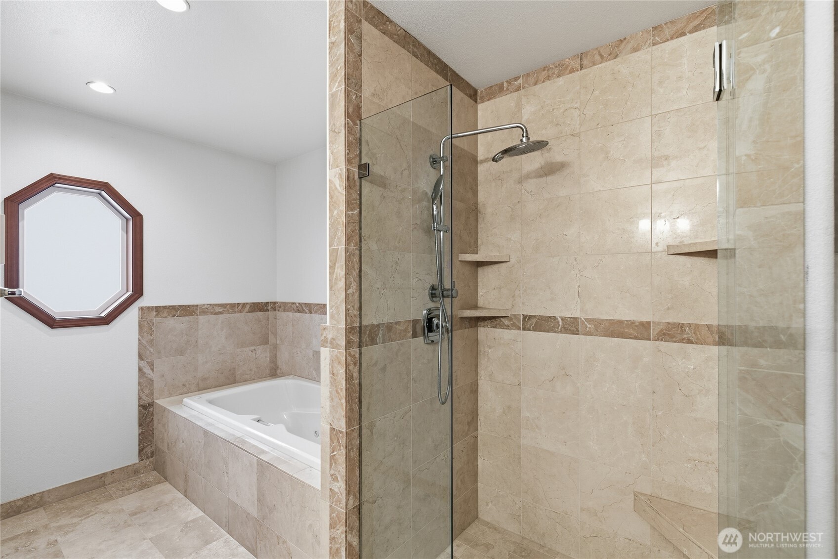 220 Southwest 292nd Street Federal Way, WA 98023 - Photo 37 of 40 a bathroom with a granite countertop bathtub shower sink and vanity