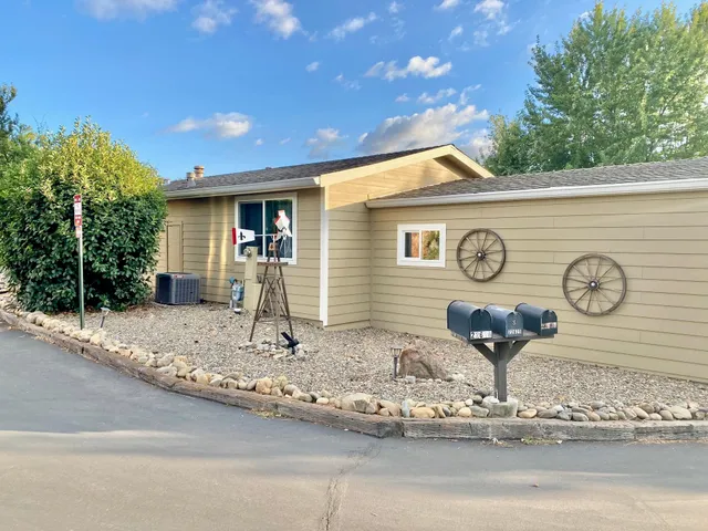 a view of a house with a patio