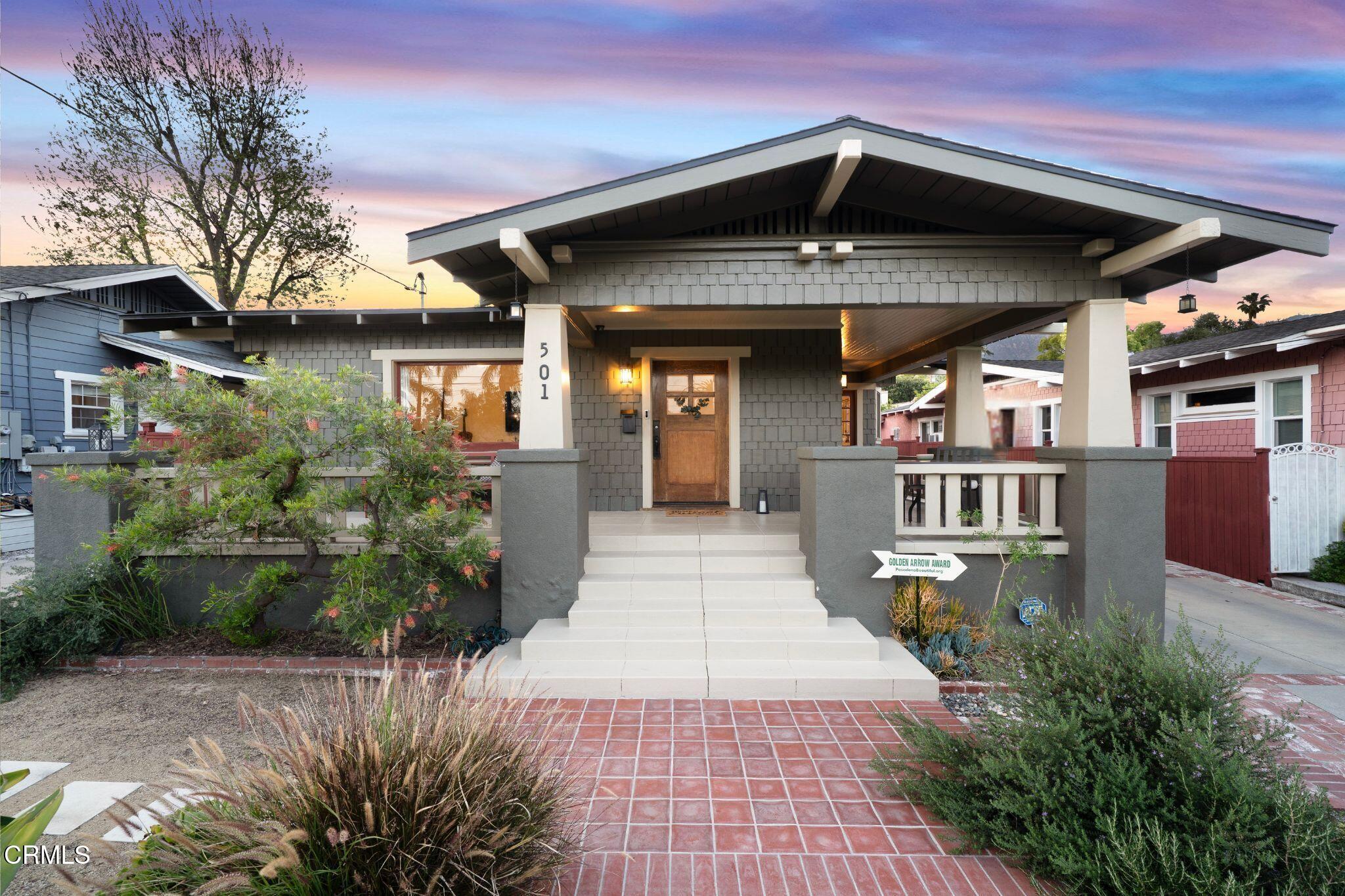 501 Douglas Street Pasadena, CA 91104 - Photo 2 of 36 a front view of a house with plants