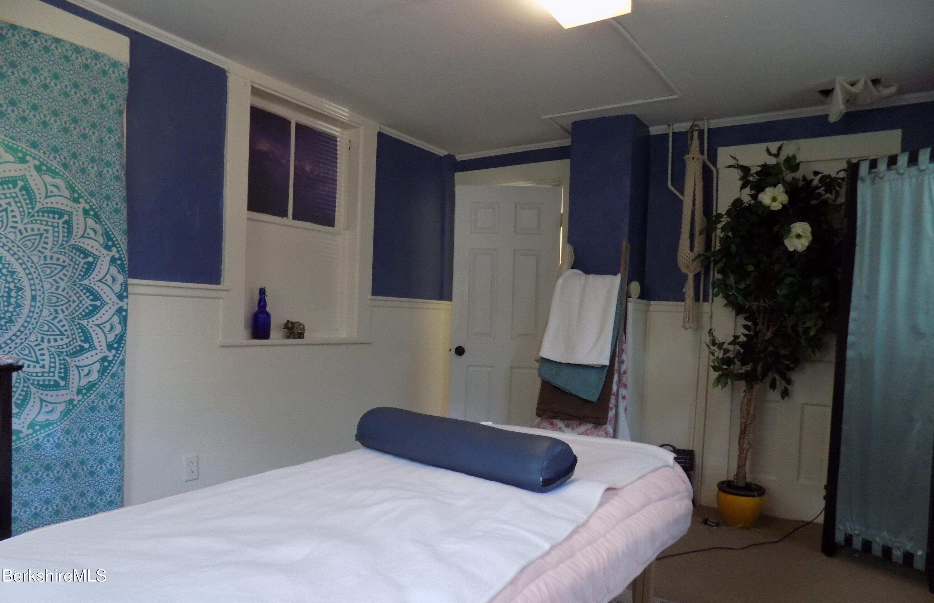 208 Main Street Lee, MA 01238 - Photo 17 of 29 a bedroom with a bed and a potted plant