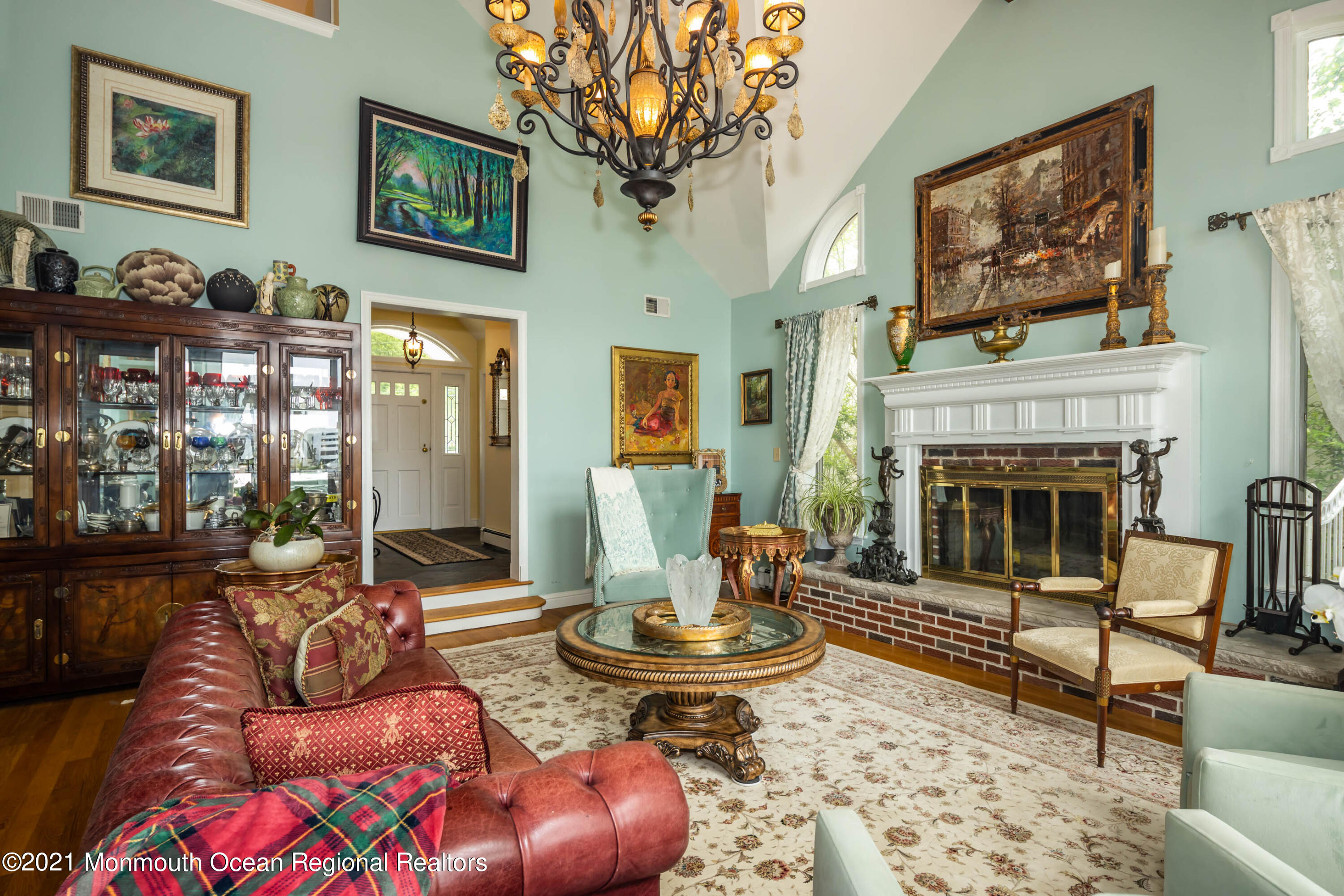 38 Conover Lane Red Bank, NJ 07701 - Photo 12 of 65 a living room with furniture and a fireplace