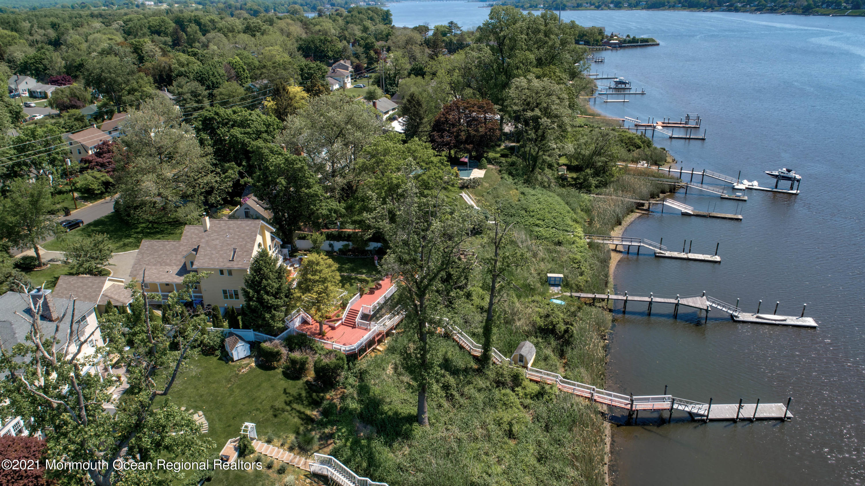38 Conover Lane Red Bank, NJ 07701 - Photo 58 of 65 an aerial view of house with yard and outdoor seating