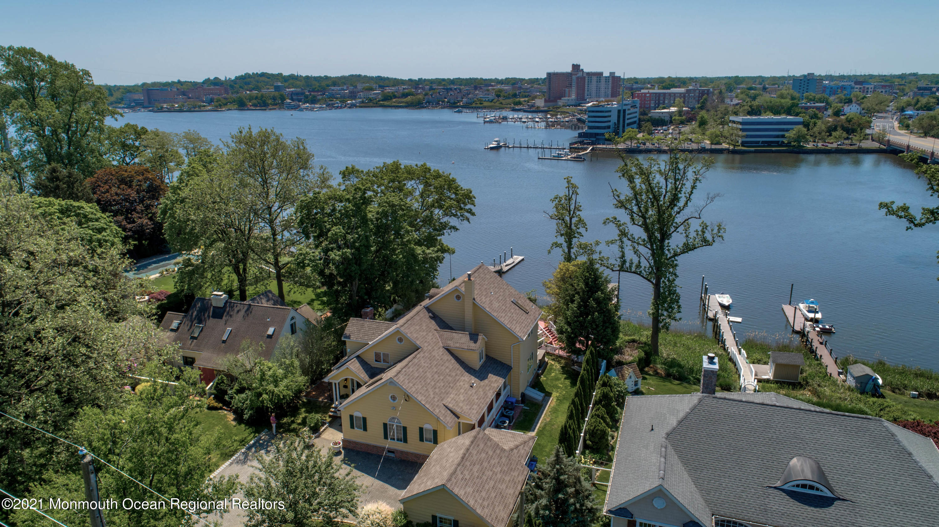 38 Conover Lane Red Bank, NJ 07701 - Photo 65 of 65 an aerial view of a house with outdoor space and lake view