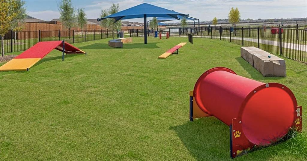 209 Boxberry Way Princeton, TX 75407 - Photo 26 of 34 a view of a backyard with a slide and a child swing
