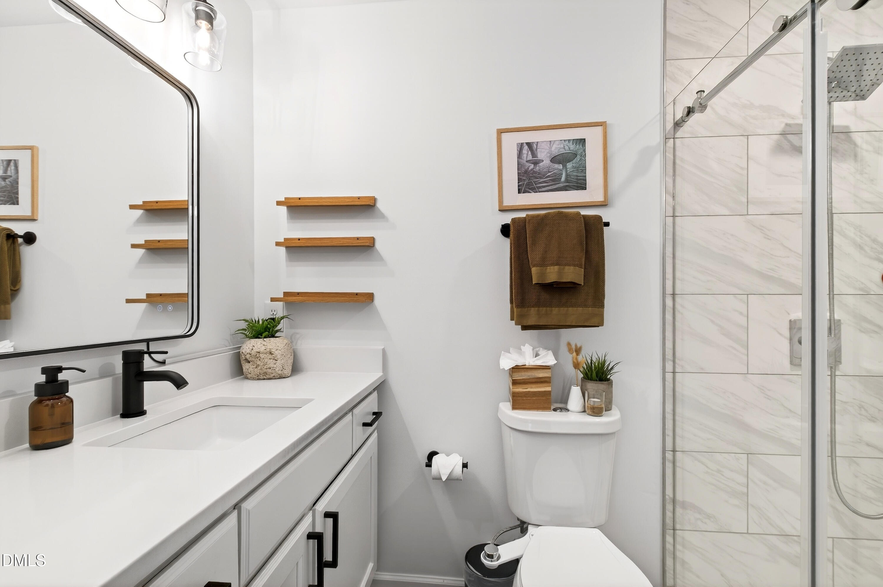 917 Carlisle Street Raleigh, NC 27610 - Photo 23 of 33 a bathroom with a sink mirror and toilet