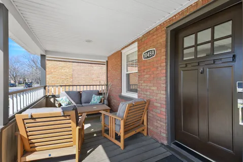 a view of a outdoor space with seating area