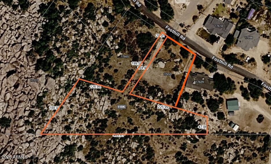 17653 Foothill Road, Unit 7 & 8 Yarnell, AZ 85362 - Photo 11 of 11 Parcel Lot Lines